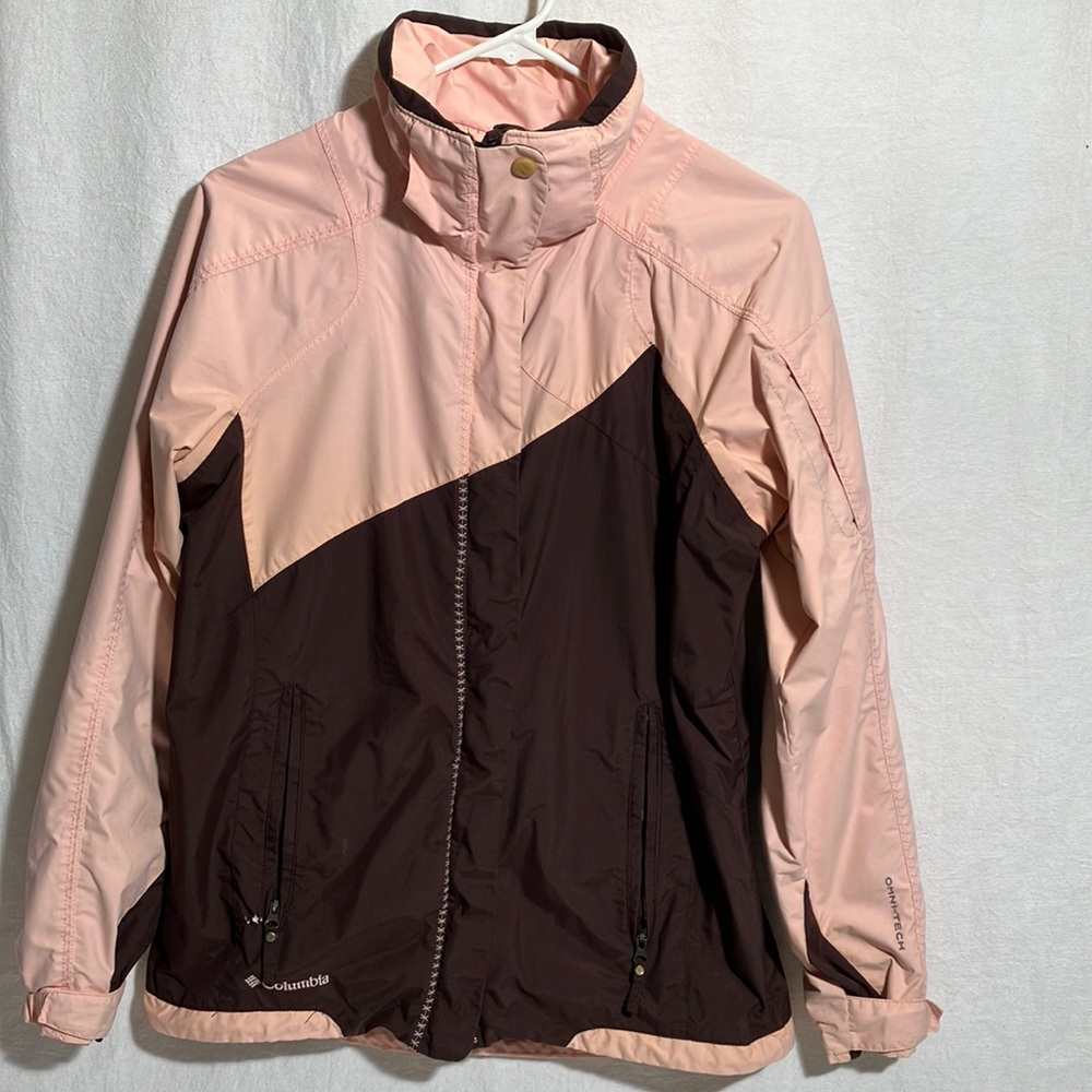 Columbia Omnitech waterproof jacket  adjustable velcro sleeves women's size S